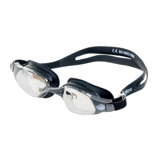 Swimming goggles AQUAWAVE Petrel, Black/Silver