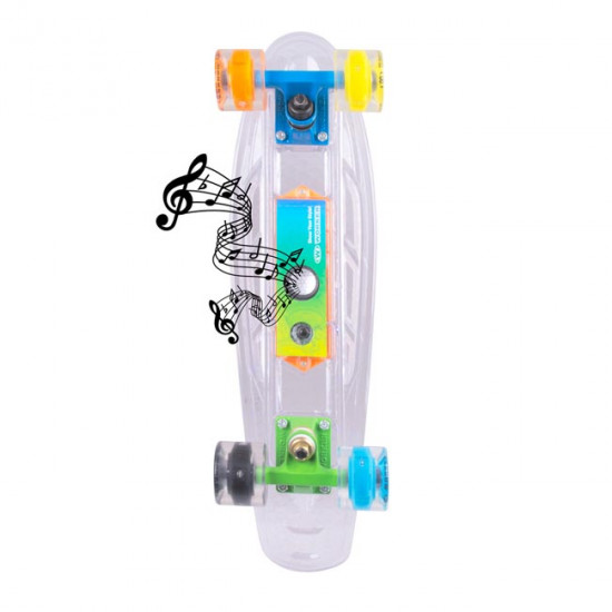 Light-Up Penny Board WORKER Ravery 22" with Bluetooth Speaker