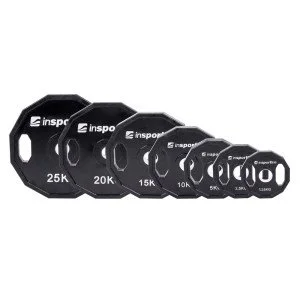 Rubber Coated Olympic Weight Plate Set inSPORTline Ruberton