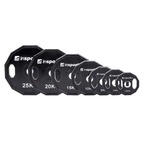Rubber Coated Olympic Weight Plate Set inSPORTline Ruberton