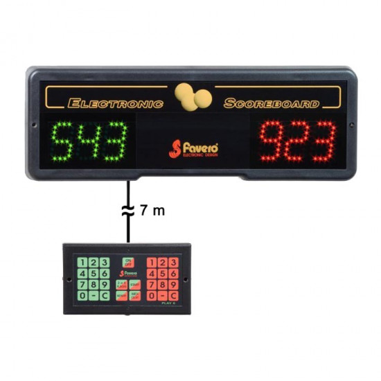 Electronic Billiard Scoreboard and Tennis Table FAVERO 2