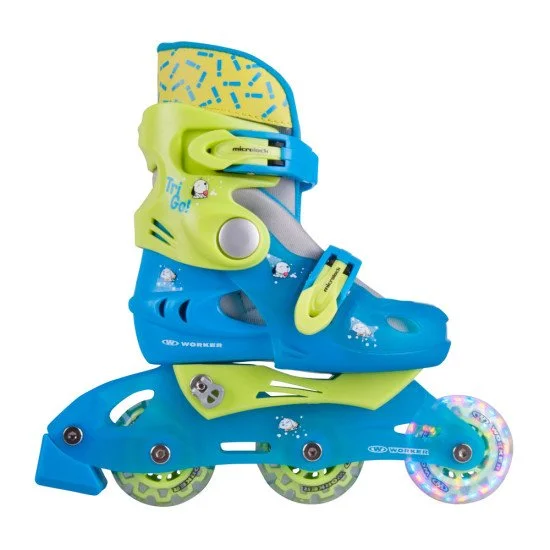Rollerblades WORKER TriGo Skate LED – with Light-Up Wheels, Pink Rollerblades WORKER TriGo Skate LED – with Light-Up Wheels, Pink