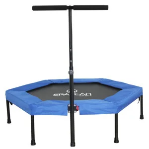  Spring-Free Trampoline with a Handlebar SPARTAN,  Hexagon 136 cm