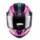 Motorcycle helmet W-TEC YM925 Magenta - Pink / black