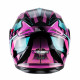 Motorcycle helmet W-TEC YM925 Magenta - Pink / black