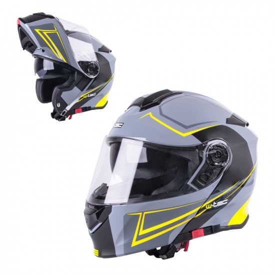 Motorcycle helmet W-TEC V271 Black-yellow