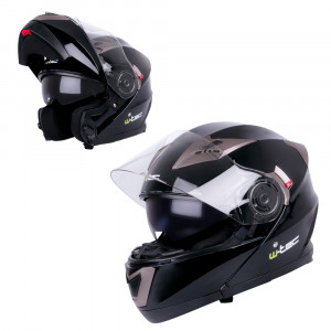 Motorcycle helmet W-TEC YM925 - Black / bronze