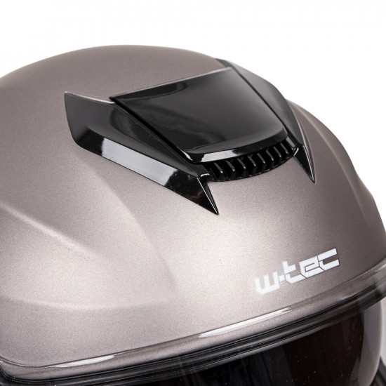 Moto helmet W-TEC Lanxamo - Silver titanium