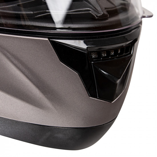 Moto helmet W-TEC Lanxamo - Silver titanium