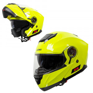 Motorcycle helmet W-TEC Lanxamo - Yellow fluorescent