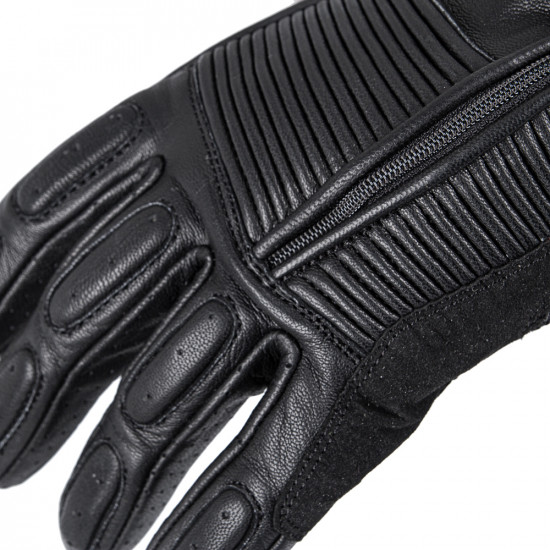 Leather motorcycle gloves W-TEC Mareff, Black