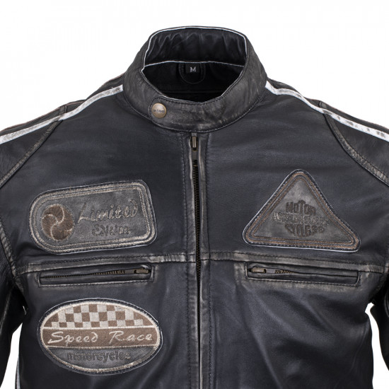 Leather motorcycle jacket W-TEC Sheawen Vintage