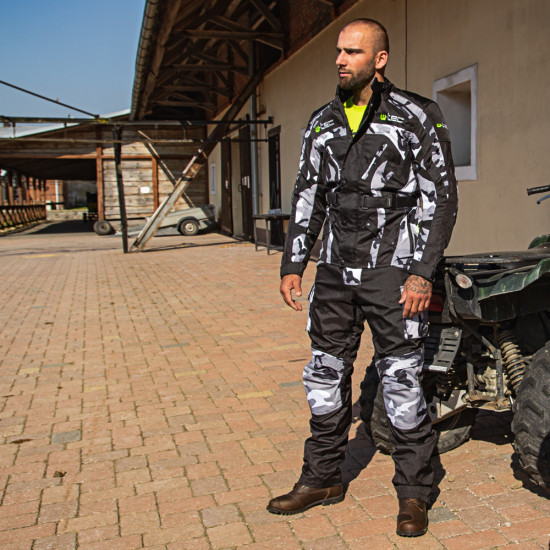 Motorcycle pants W-TEC Kaamuf,Black-camoflage