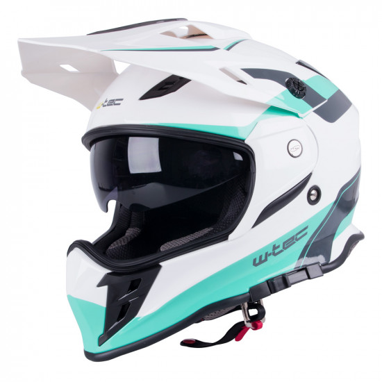 Motorcycle helmet W-TEC V331 - Black / blue / orange Motorcycle helmet W-TEC V331 - Black / blue / orange