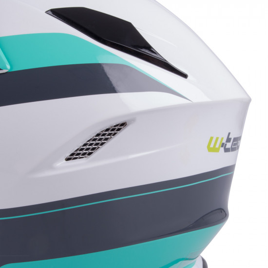 Motorcycle helmet W-TEC V331 - Black / green / yellow