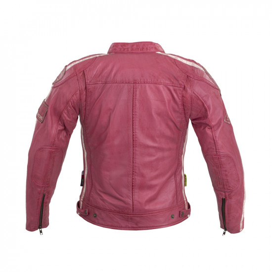 Womens leather motorcycle jacket W-TEC Sheawen Lady - pink