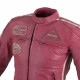 Womens leather motorcycle jacket W-TEC Sheawen Lady - pink