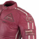 Womens leather motorcycle jacket W-TEC Sheawen Lady - pink