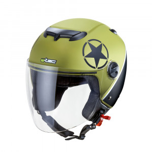 Motorcycle helmet W-TEC YM617 - Green matt