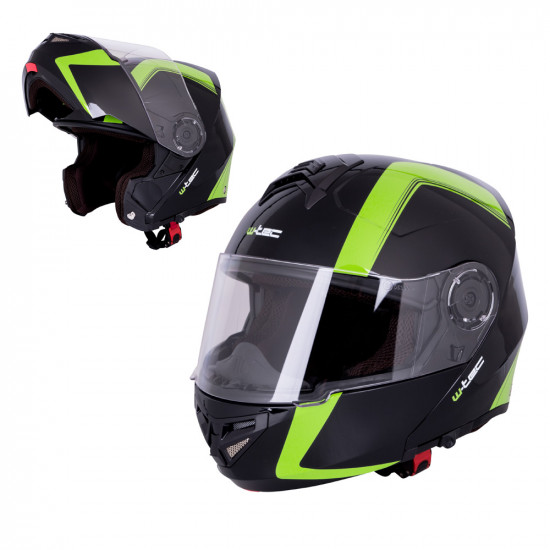 Motorcycle helmet W-TEC Vexamo - Black / green