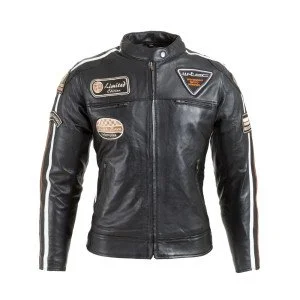 Womens leather motorcycle jacket W-TEC Sheawen - black