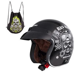 Moto helmet W-TEC V541 Black Heart, Skull Moto helmet W-TEC V541 Black Heart, Skull