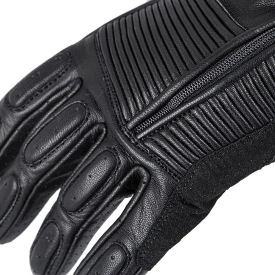 Leather motorcycle gloves W-TEC Mareff, Black Leather motorcycle gloves W-TEC Mareff, Black