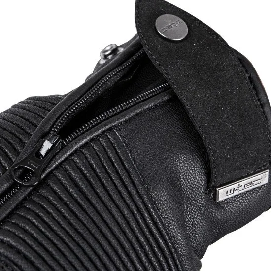 Leather motorcycle gloves W-TEC Mareff, Black Leather motorcycle gloves W-TEC Mareff, Black