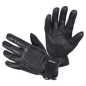 Leather motorcycle gloves W-TEC Mareff, Black Leather motorcycle gloves W-TEC Mareff, Black