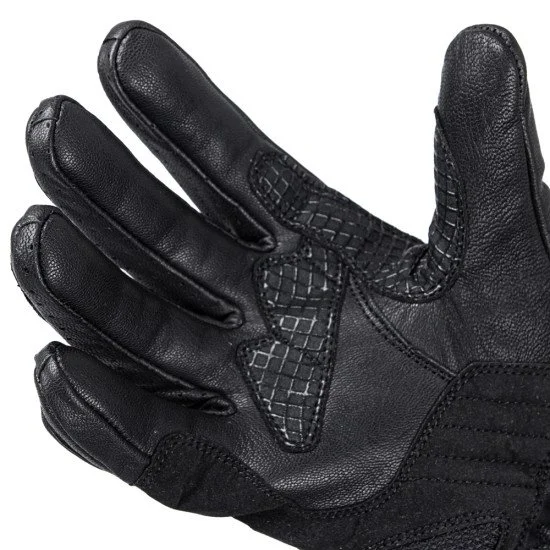 Leather motorcycle gloves W-TEC Mareff, Black Leather motorcycle gloves W-TEC Mareff, Black