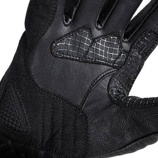 Leather motorcycle gloves W-TEC Mareff, Black Leather motorcycle gloves W-TEC Mareff, Black