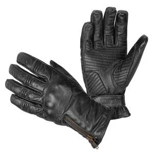 Leather motorcycle gloves W-TEC Inverner - Black Leather motorcycle gloves W-TEC Inverner - Black