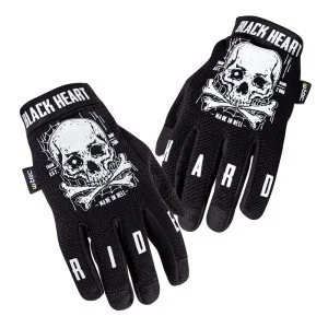Motorcycle gloves W-TEC Black Heart Web Skull Motorcycle gloves W-TEC Black Heart Web Skull